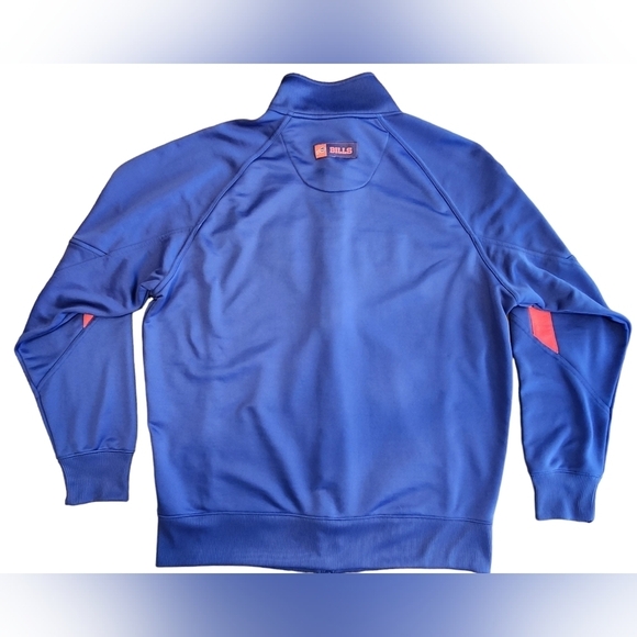 Vintage Buffalo Bills Warmup Jacket Blue And Red NFL Team Apparel Men's Size Lg - Picture 5 of 11